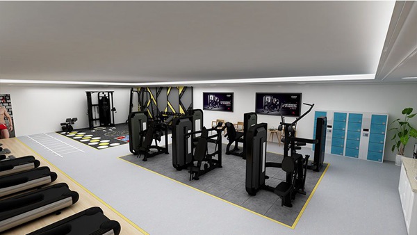 120平方健身房配置方案-广西开元体育健身器材有限公司